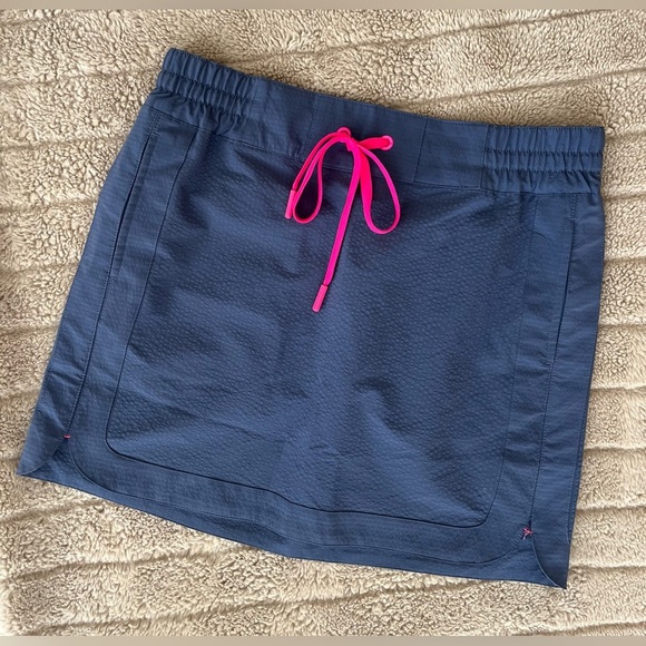Vineyard Vines Skirt Mini Skort Performance Athleisure Microfiber Slate Blue XS - Picture 2 of 8